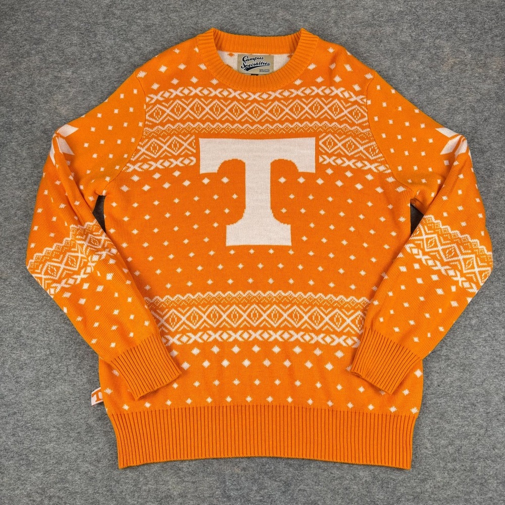 Campus Specialties Tennessee Vols Volunteers Ugly Sweater Orange Mens XL